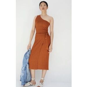 Anthropologie Current Air Ribbed Knit Skirt Set New Size XS ANTHRO Boho Midi NWT